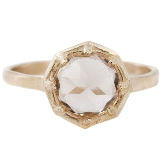 Champagne Quartz Gold Ring