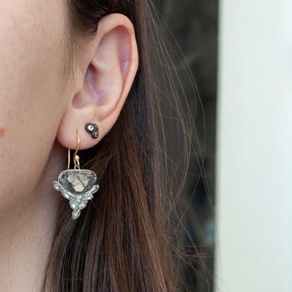 Diamond Slice Drop Earrings